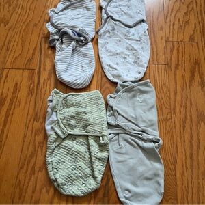 Lot of 4 baby sleep sac sacks sac small medium swaddle